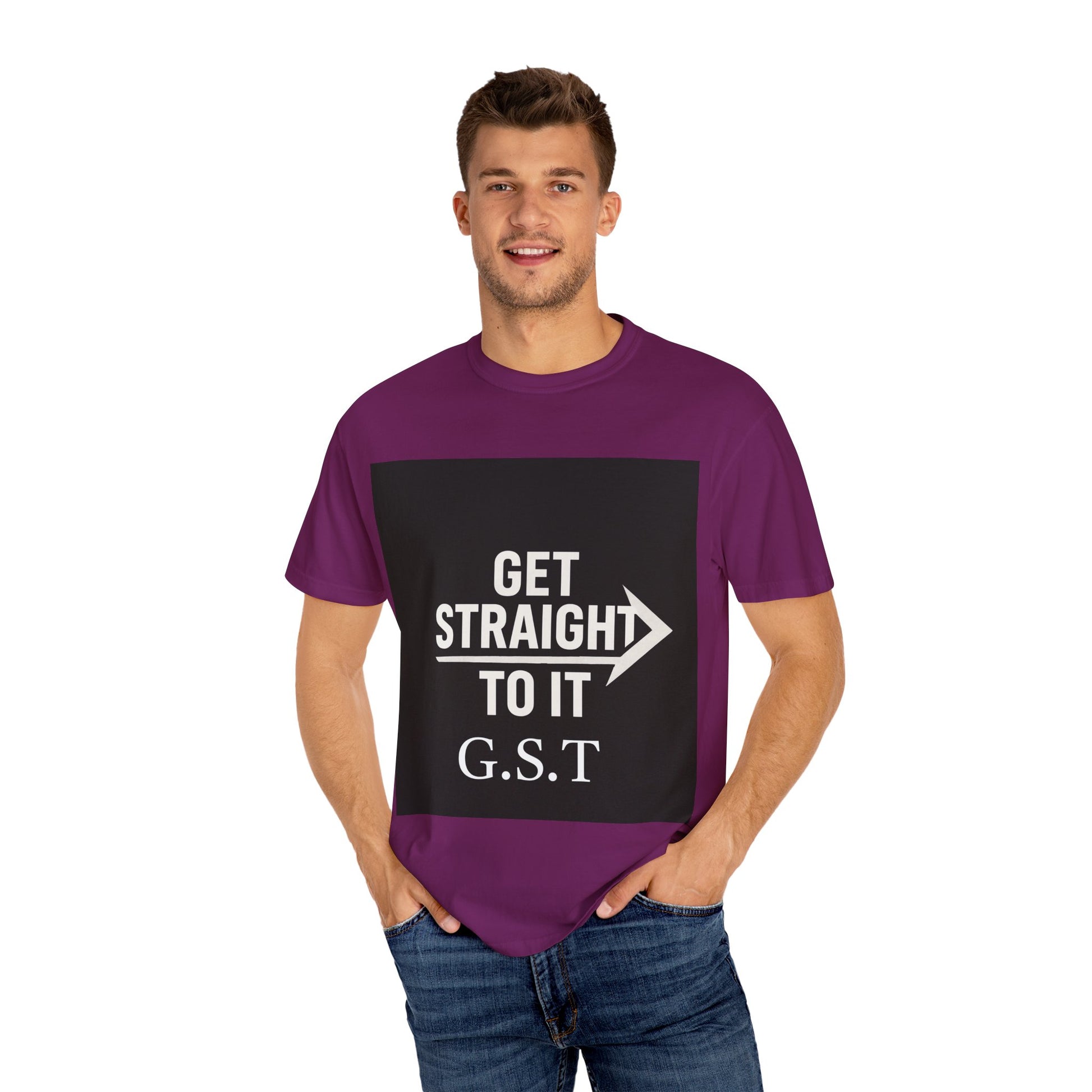 Motivational Unisex T-Shirt - Get Straight to It, Casual Wear, Gift for Goal-Getters, Trendy Outfit, Everyday Motivation
